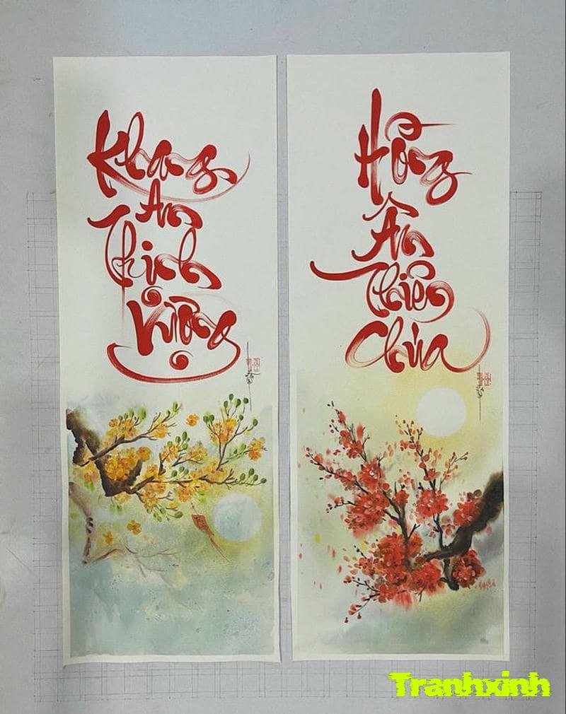 câu đối trang trí tết