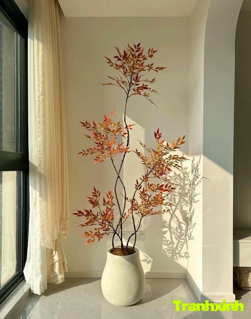 cây cảnh giả trang trí phòng khách
