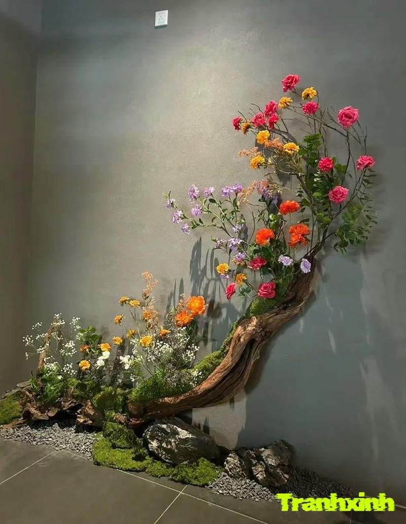 cây cảnh giả trong nhà