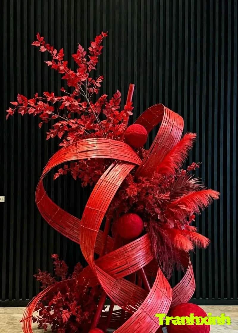 cây đào giả trang trí tết