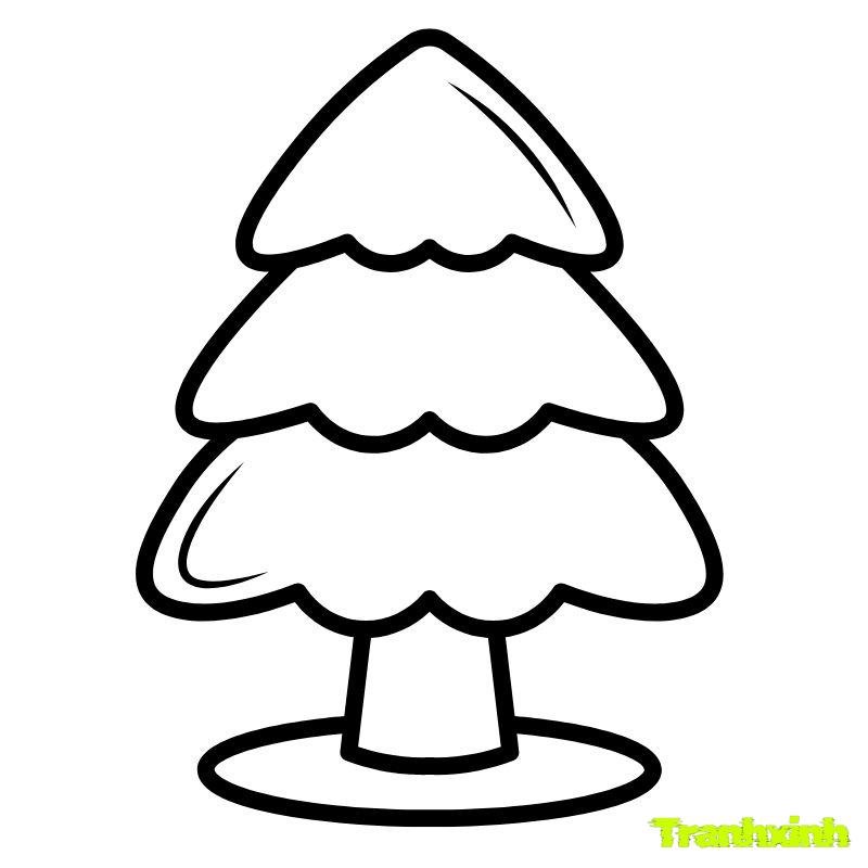 cây thông noel tô màu