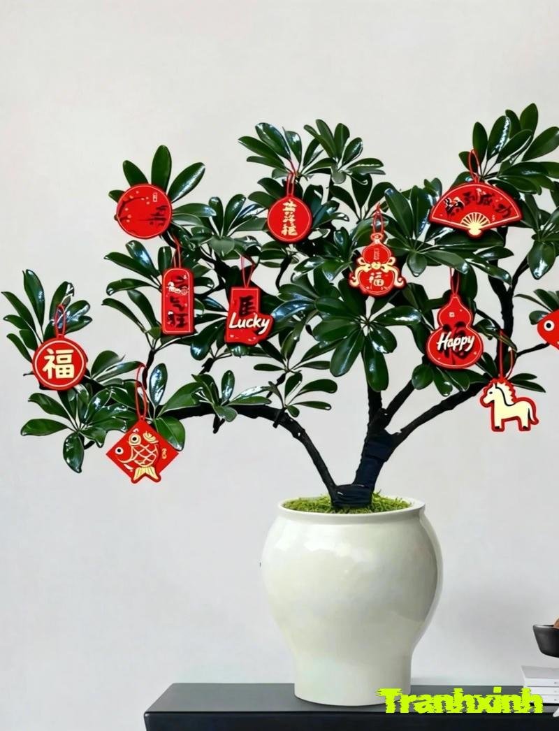 chậu cây giả để bàn