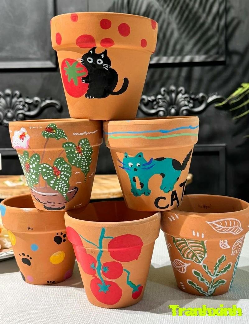 chậu cây giả decor