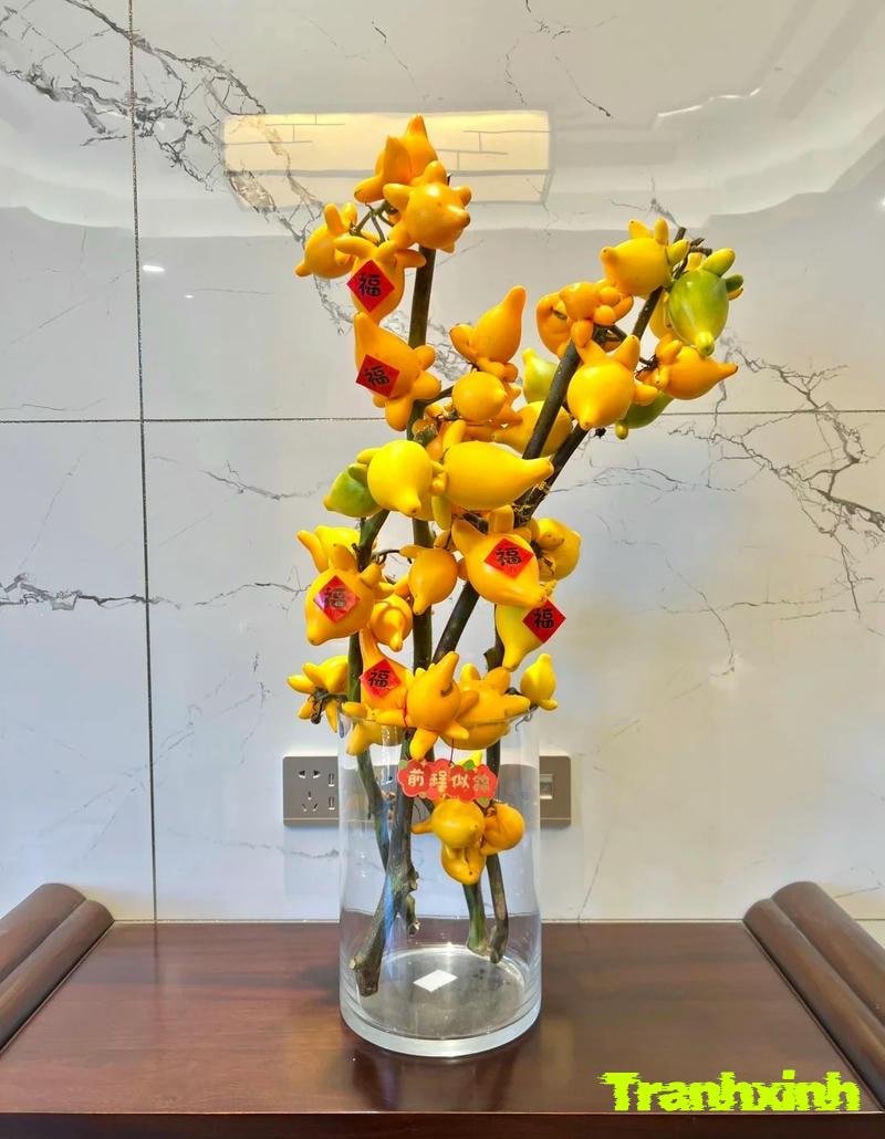 chậu hoa giả de bàn