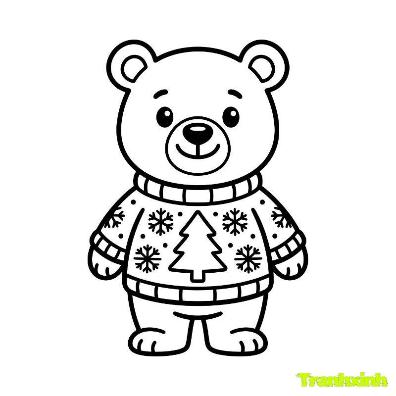 con gấu tô màu