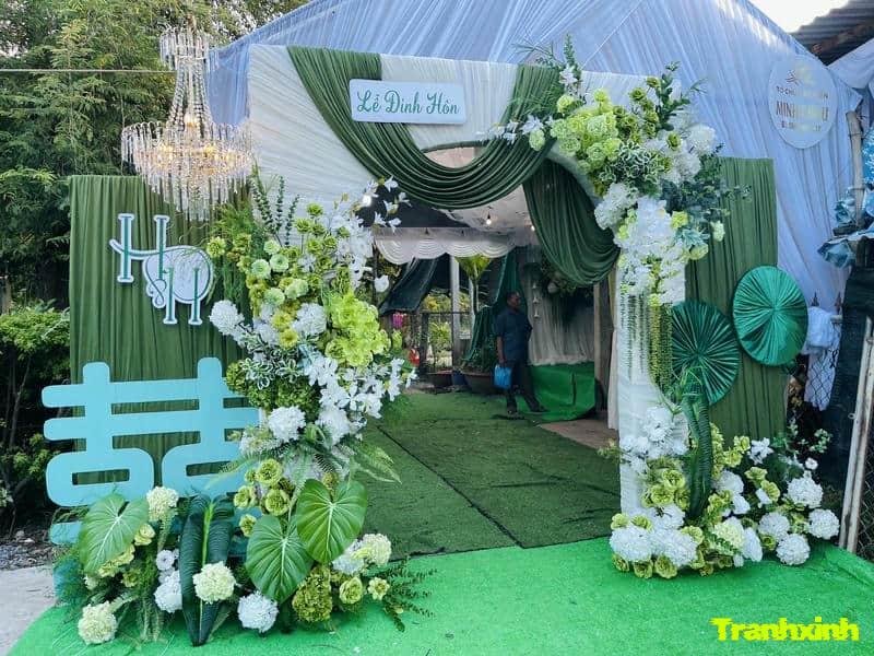 cổng hoa tươi đám cưới đẹp