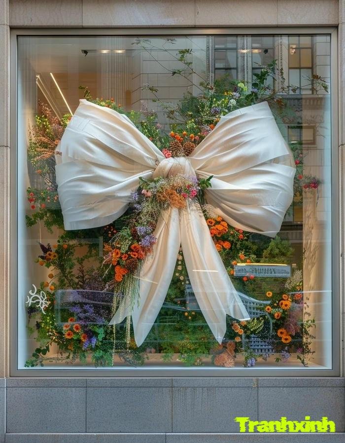 dán cửa kính trang trí tết