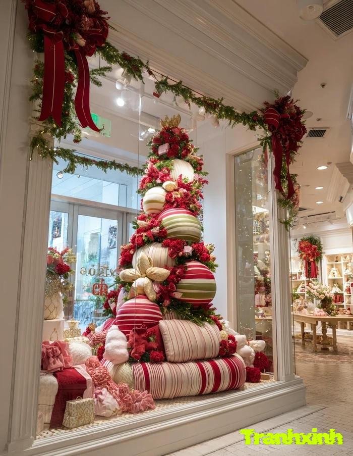 decor cửa kính tết