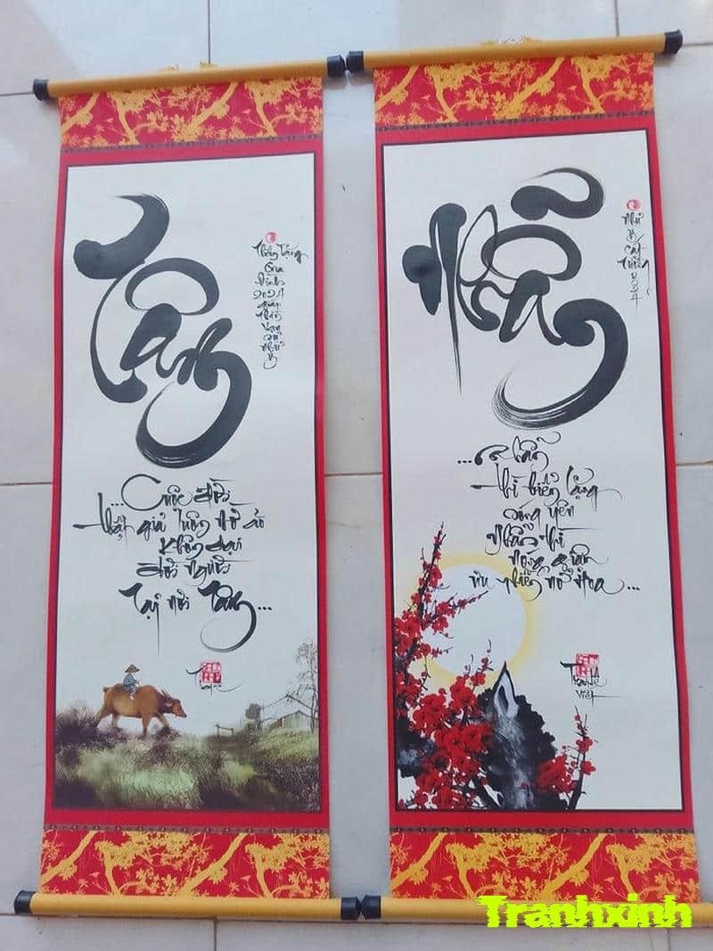 hih ảnh trang trí câu đối ngày tết