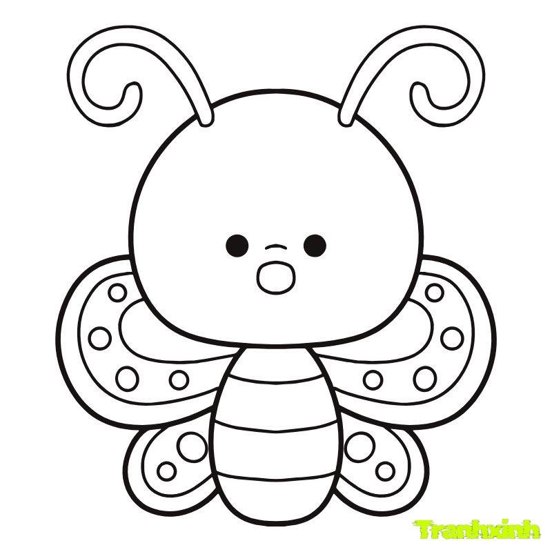hình ảnh con bướm tô màu
