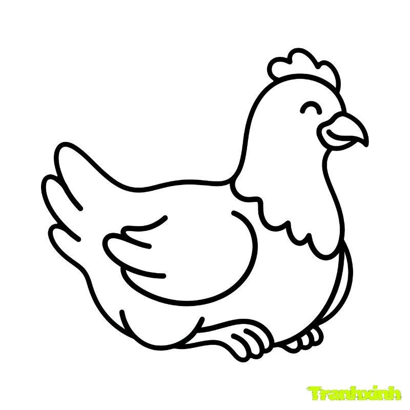 hình ảnh con gà tô màu