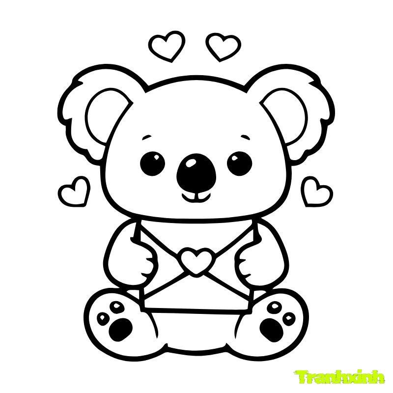 hình ảnh con gấu tô màu