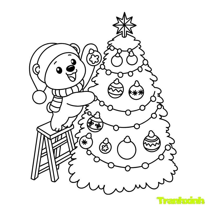 hình ảnh tô màu con gấu