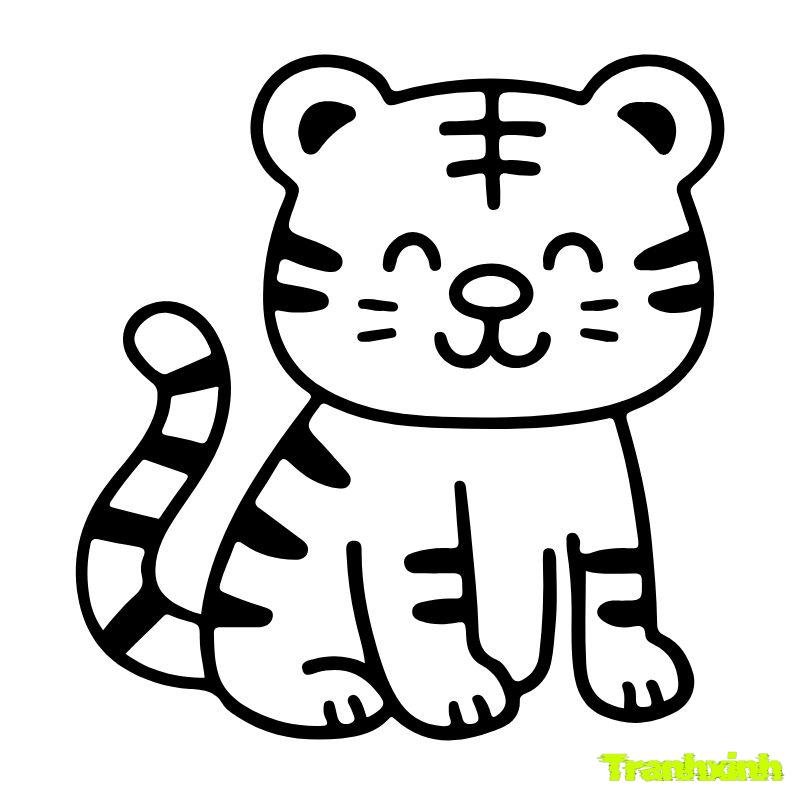 hình ảnh tô màu con hổ