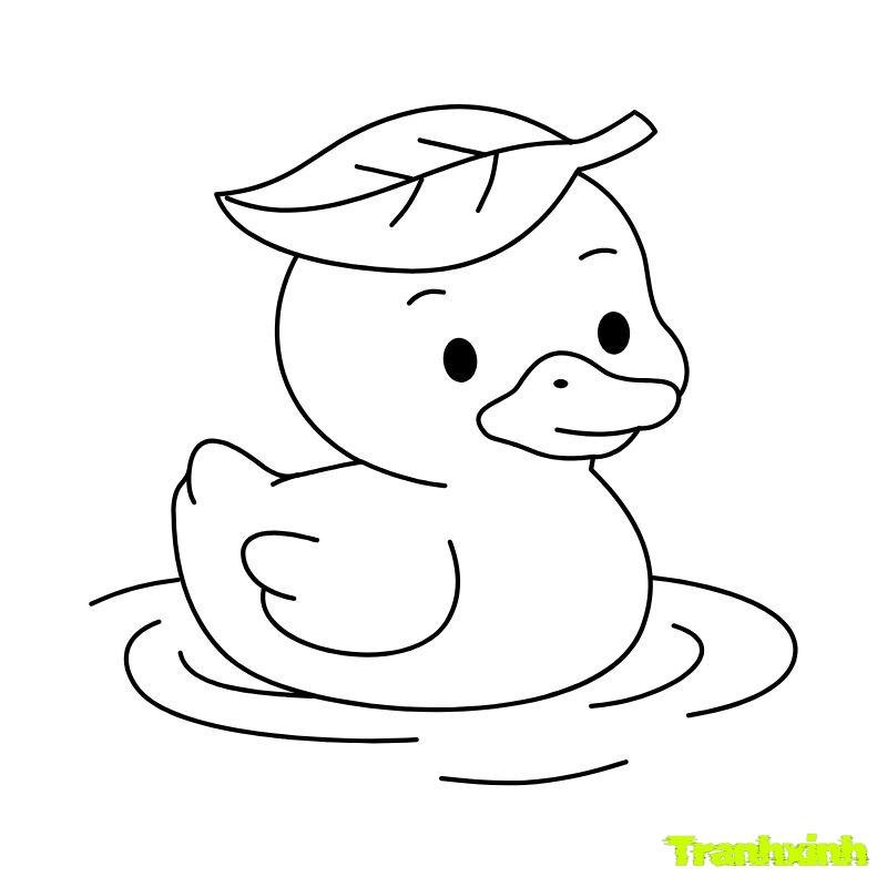 hình ảnh tô màu con vịt