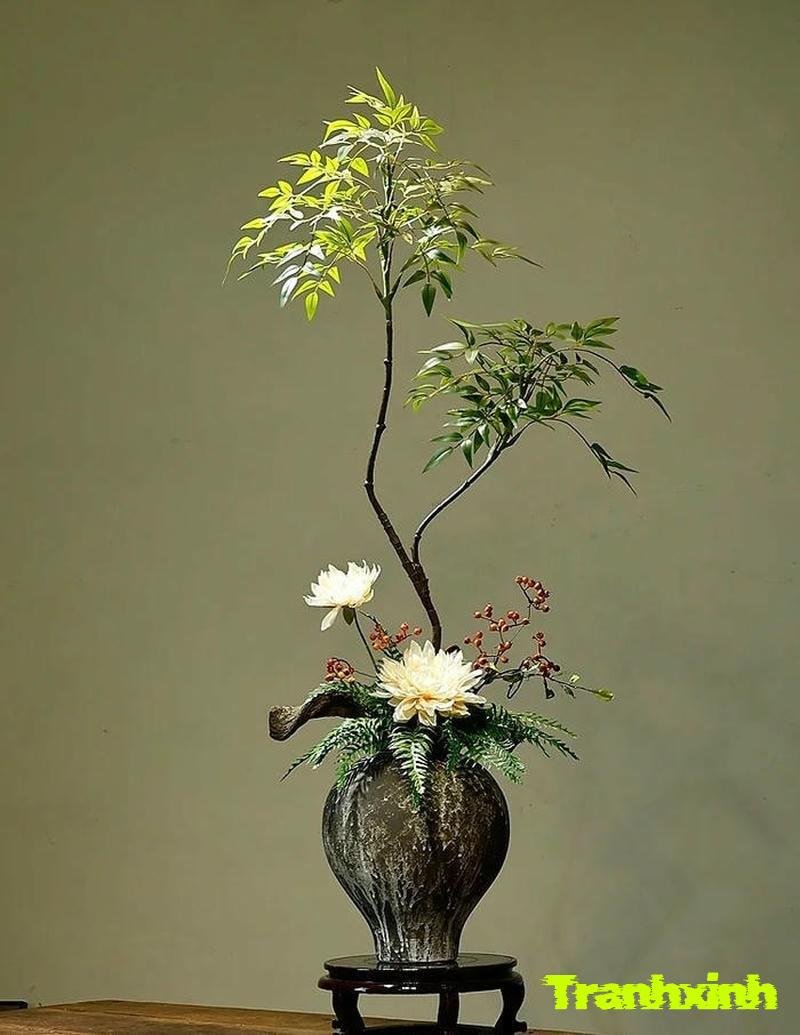 hình anh trang trí cây giả