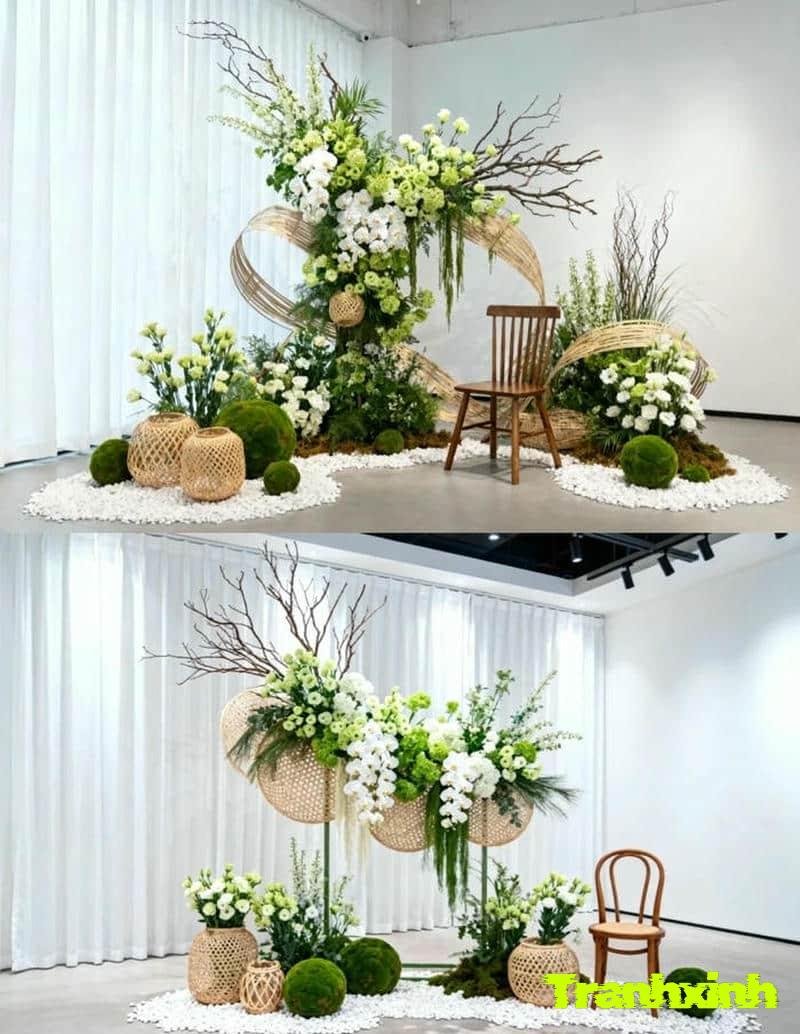 hình ảnh trang trí cây giả