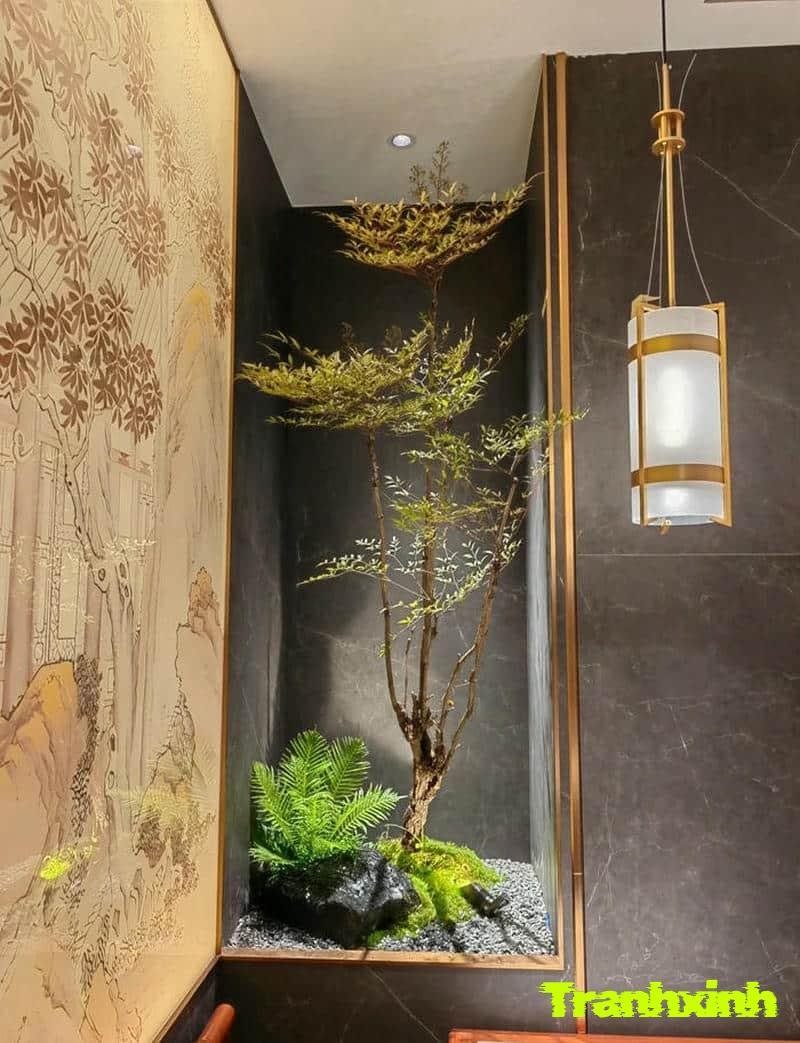 hinh anh trang trí cây giả