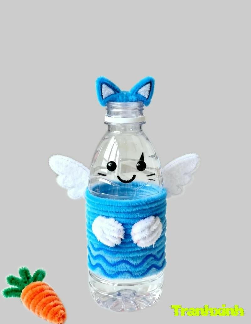 hình ảnh trang trí chai nhựa