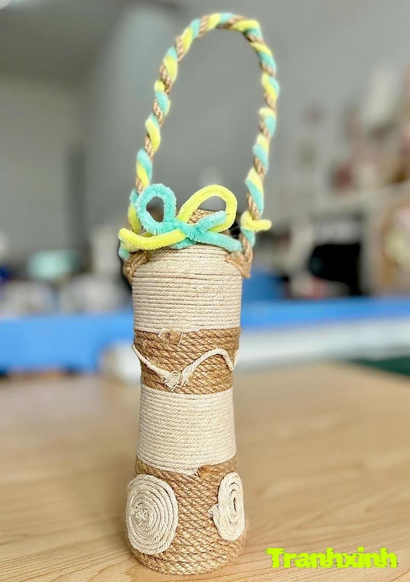 hinh anh trang trí chai nhựa