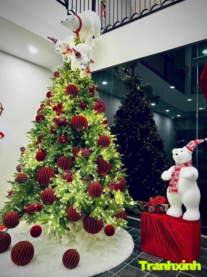 hình ảnh trang trí cửa kính noel