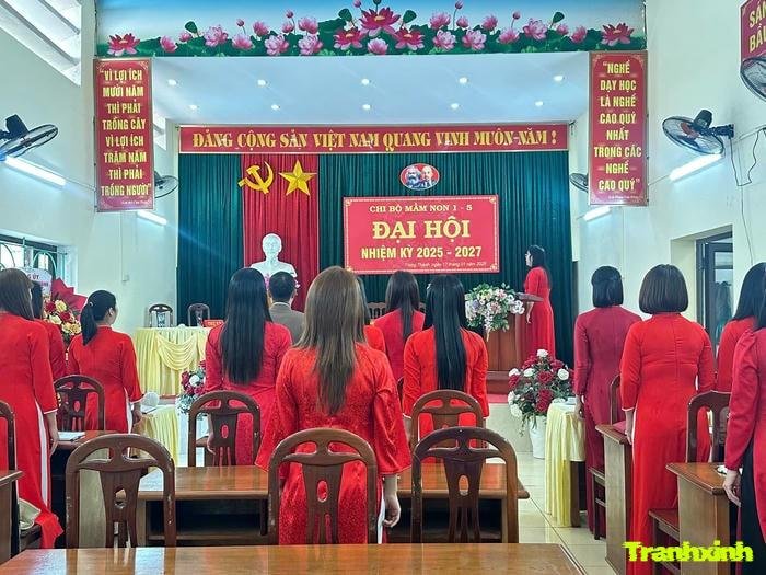 hình anh trang trí đại hội chi bộ