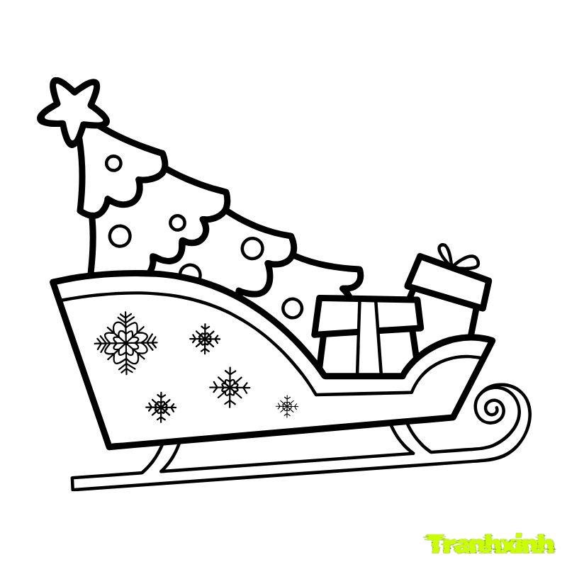 hình anh tranh tô màu cây thông noel