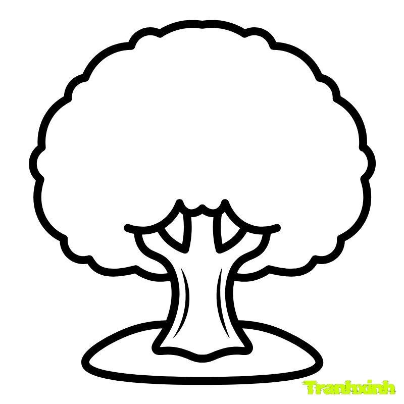 hình anh tranh tô màu cây xanh