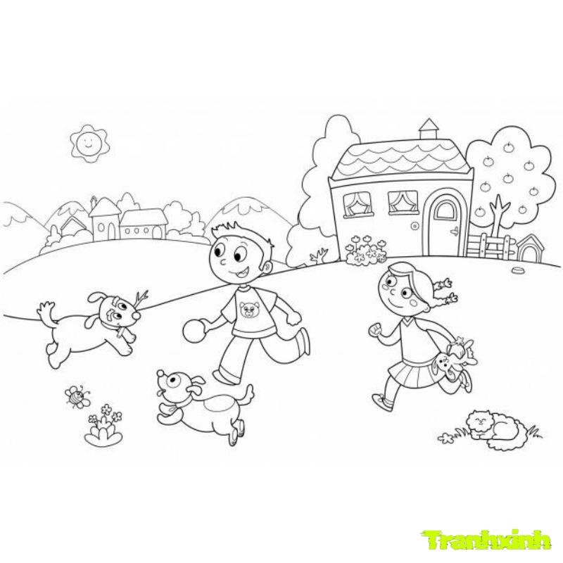 hinh ảnh tranh tô màu chủ đề bản thân