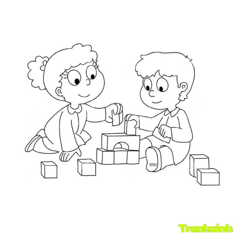 hinh anh tranh tô màu chủ đề bản thân