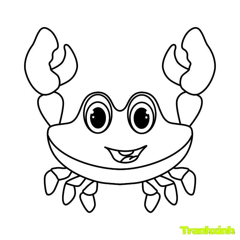 hình ảnh tranh tô màu con cua