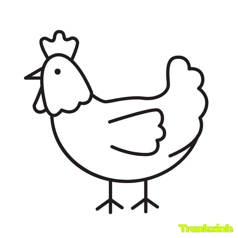 hình anh tranh tô màu con gà