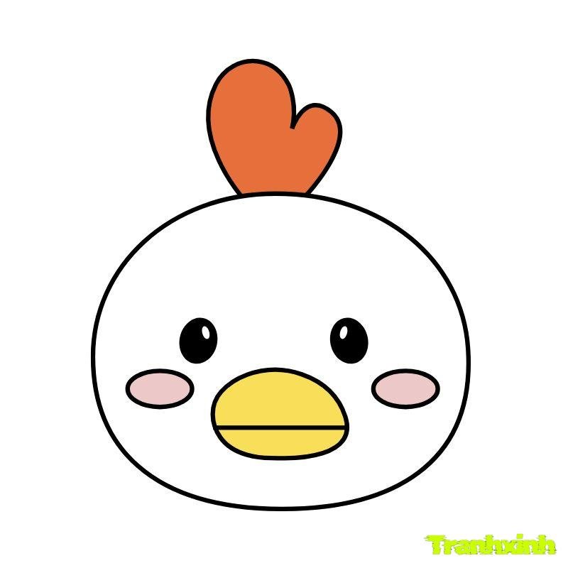 hình ảnh tranh tô màu con gà
