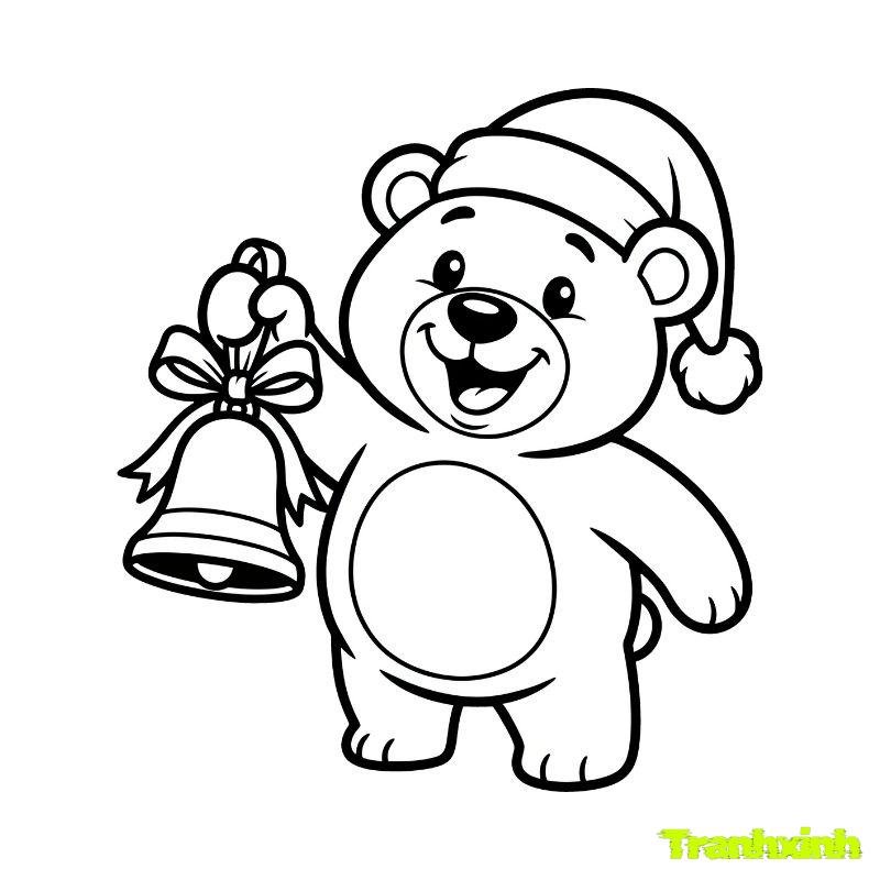 hình ảnh tranh tô màu con gấu