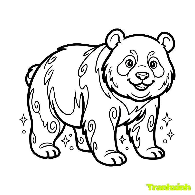 hinh ảnh tranh tô màu con gấu