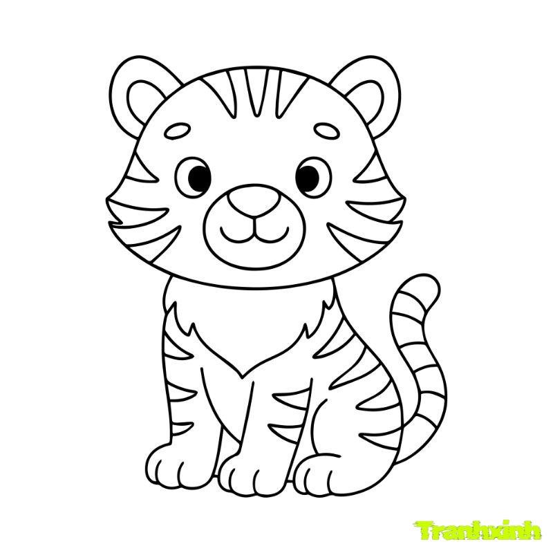 hình anh tranh tô màu con hổ