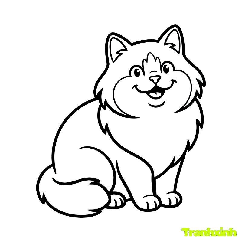 hình anh tranh tô màu con mèo