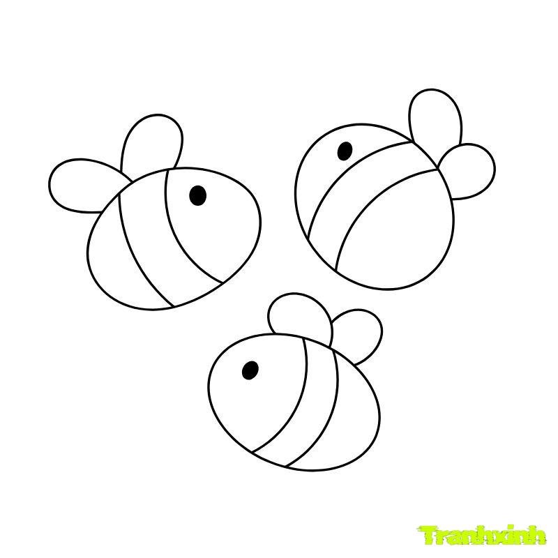 hình anh tranh tô màu con ong