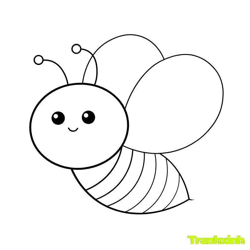 hình ảnh tranh tô màu con ong