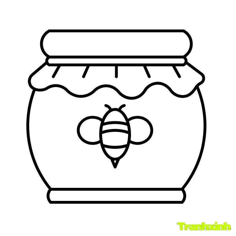 hinh ảnh tranh tô màu con ong