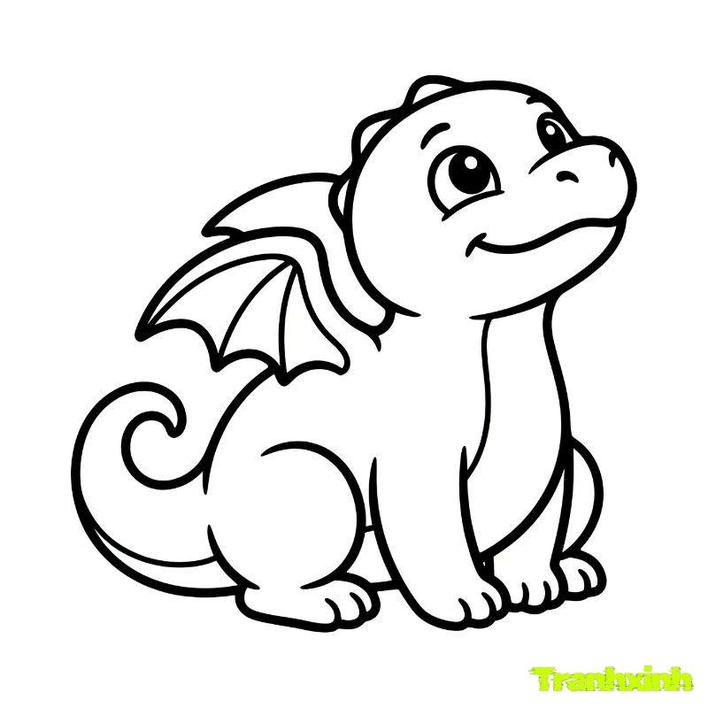 hình anh tranh tô màu con rồng