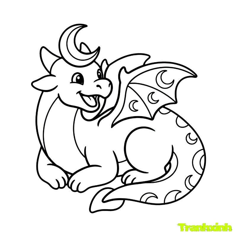 hinh anh tranh tô màu con rồng