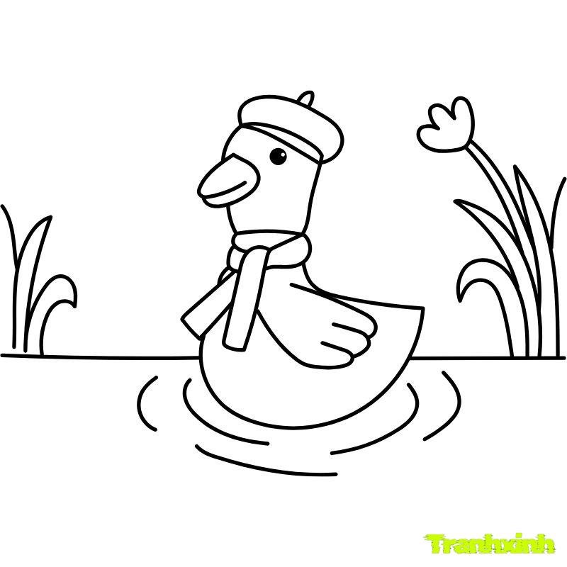 hình anh tranh tô màu con vịt