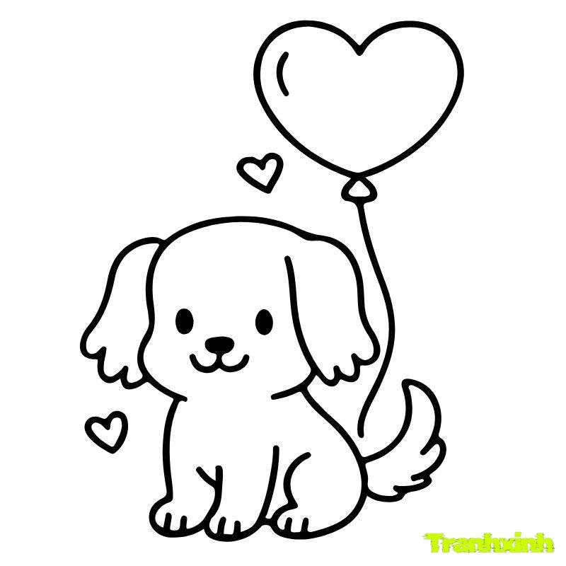 hình con chó tô màu