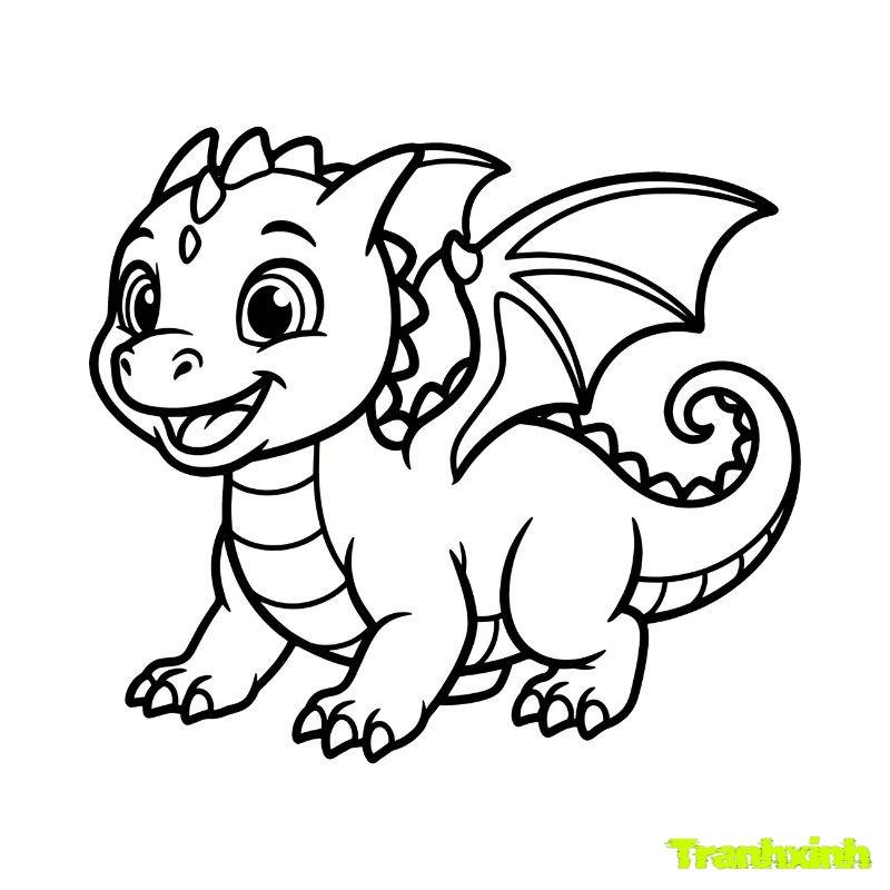 hình con rồng tô màu