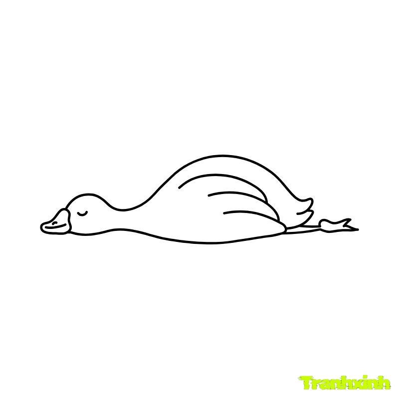 hình con vịt cho bé tô màu