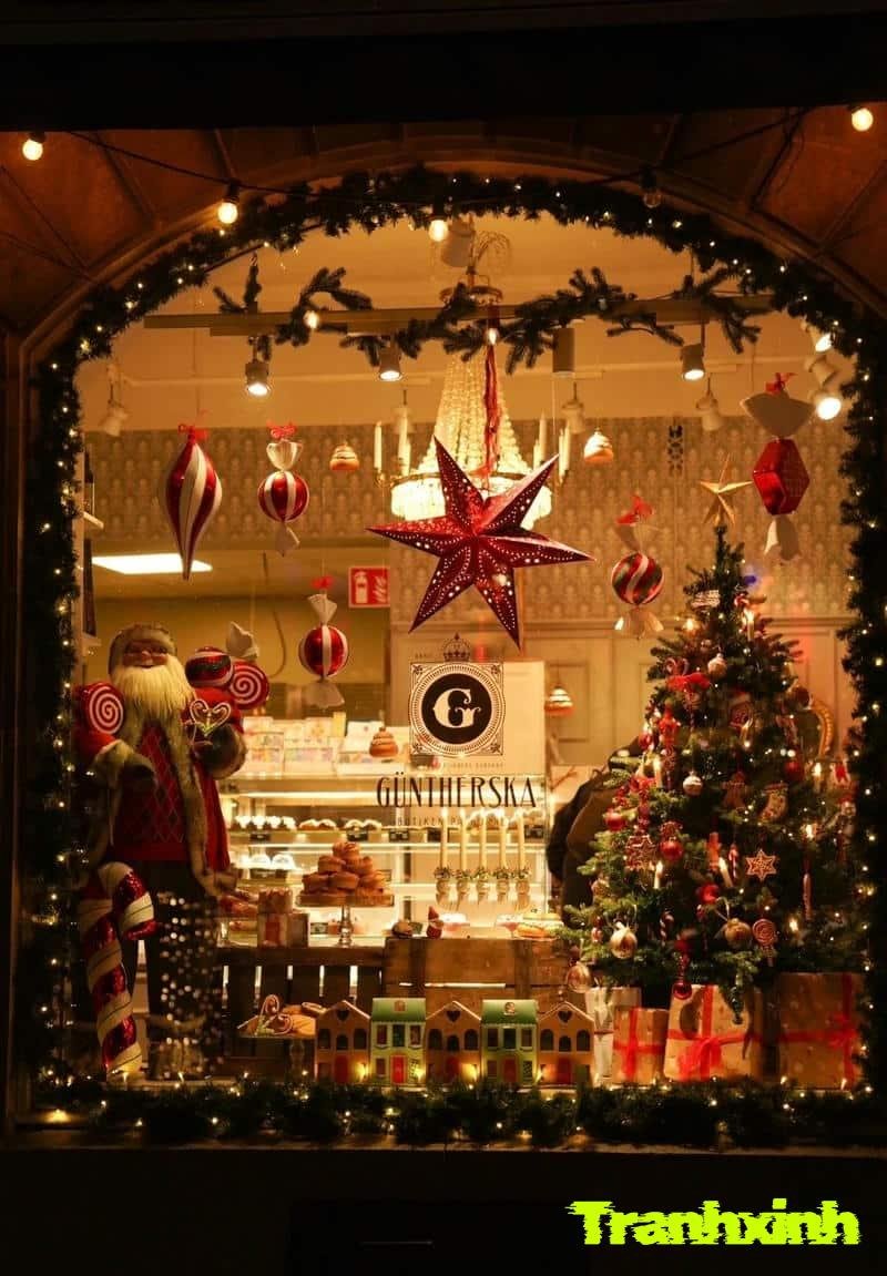 hình dán cửa kính noel
