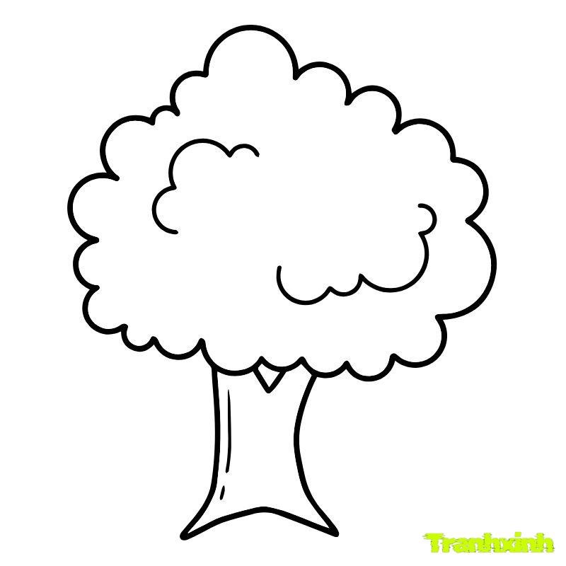 hình tô màu cây