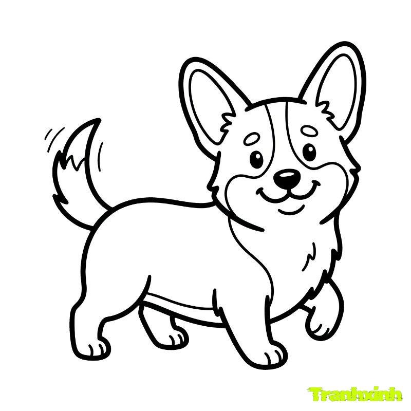 hình tô màu con chó