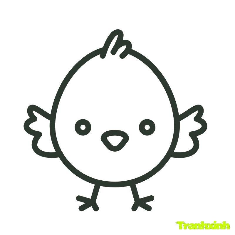 hình tô màu con gà